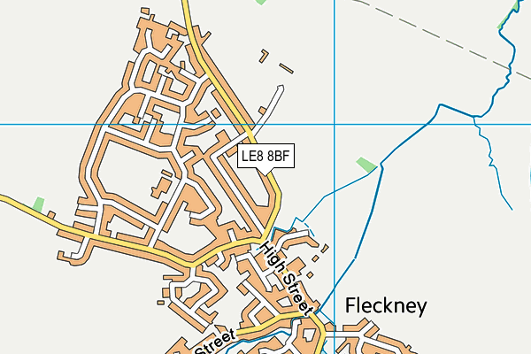 LE8 8BF map - OS VectorMap District (Ordnance Survey)