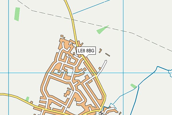LE8 8BG map - OS VectorMap District (Ordnance Survey)