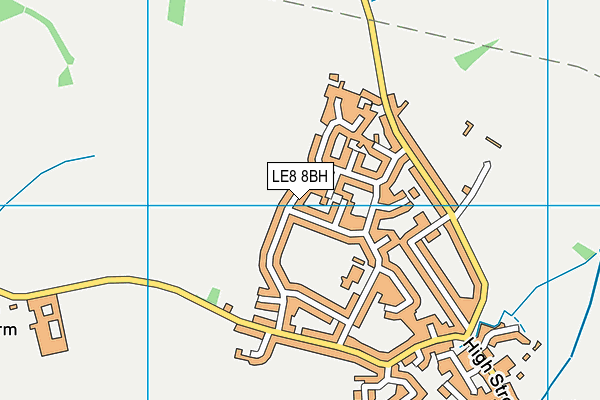 LE8 8BH map - OS VectorMap District (Ordnance Survey)