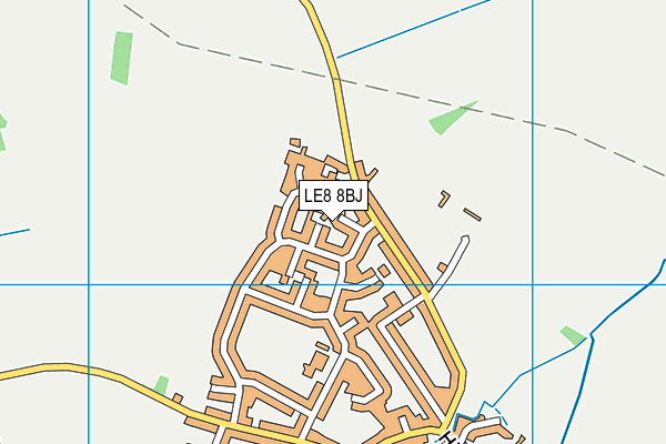 LE8 8BJ map - OS VectorMap District (Ordnance Survey)