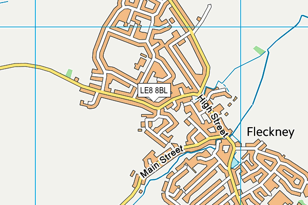 LE8 8BL map - OS VectorMap District (Ordnance Survey)