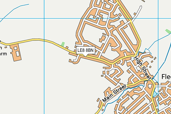 LE8 8BN map - OS VectorMap District (Ordnance Survey)
