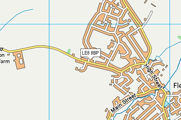 LE8 8BP map - OS VectorMap District (Ordnance Survey)