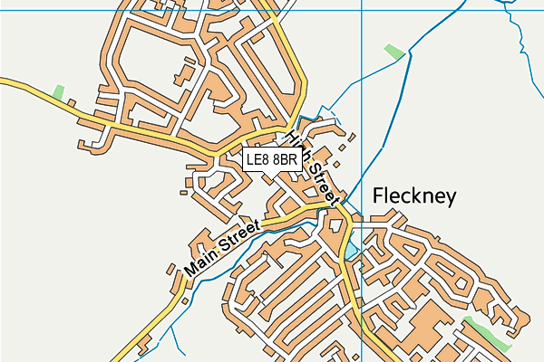 LE8 8BR map - OS VectorMap District (Ordnance Survey)