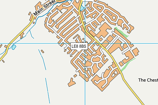 LE8 8BS map - OS VectorMap District (Ordnance Survey)