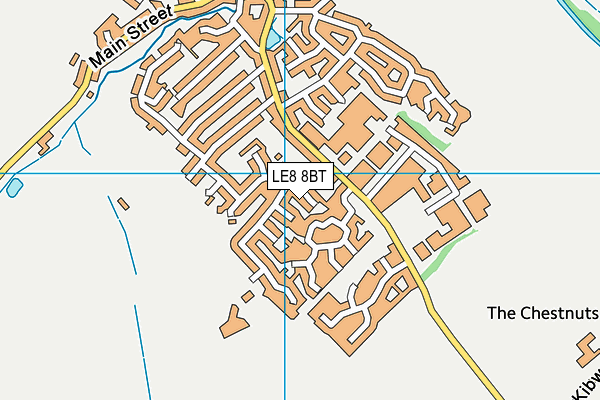 LE8 8BT map - OS VectorMap District (Ordnance Survey)