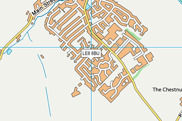 LE8 8BU map - OS VectorMap District (Ordnance Survey)