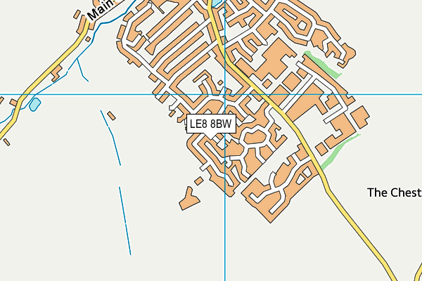 LE8 8BW map - OS VectorMap District (Ordnance Survey)