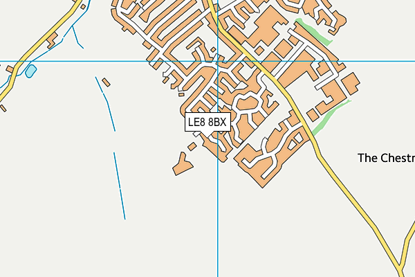 LE8 8BX map - OS VectorMap District (Ordnance Survey)