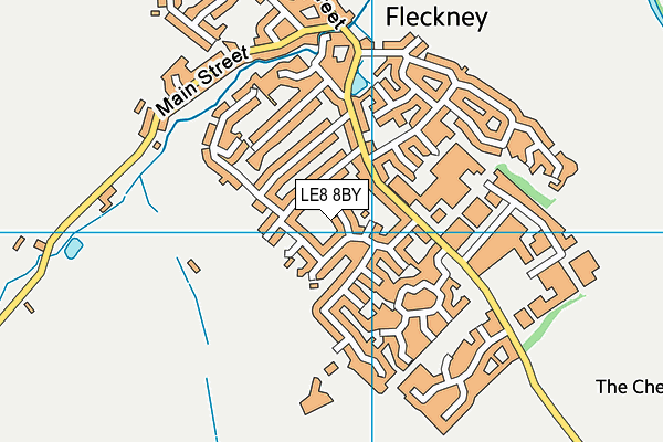 LE8 8BY map - OS VectorMap District (Ordnance Survey)