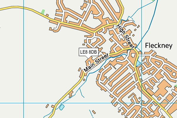 LE8 8DB map - OS VectorMap District (Ordnance Survey)