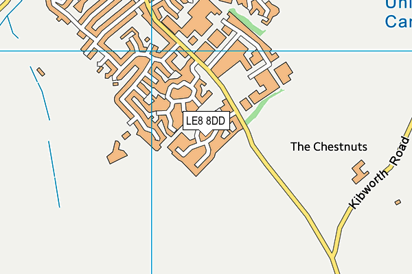 LE8 8DD map - OS VectorMap District (Ordnance Survey)