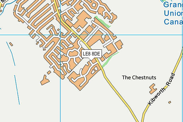 LE8 8DE map - OS VectorMap District (Ordnance Survey)