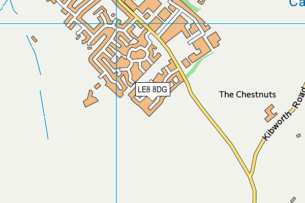 LE8 8DG map - OS VectorMap District (Ordnance Survey)