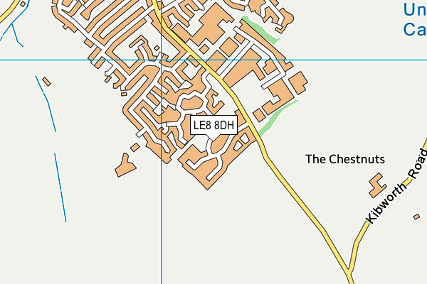 LE8 8DH map - OS VectorMap District (Ordnance Survey)