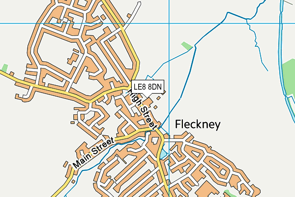 LE8 8DN map - OS VectorMap District (Ordnance Survey)