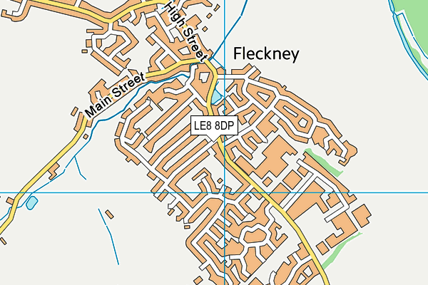 LE8 8DP map - OS VectorMap District (Ordnance Survey)
