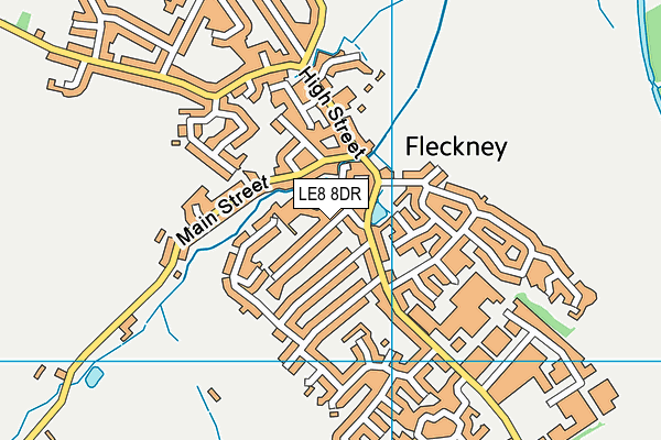 LE8 8DR map - OS VectorMap District (Ordnance Survey)