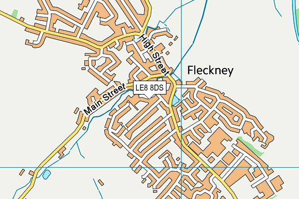 LE8 8DS map - OS VectorMap District (Ordnance Survey)