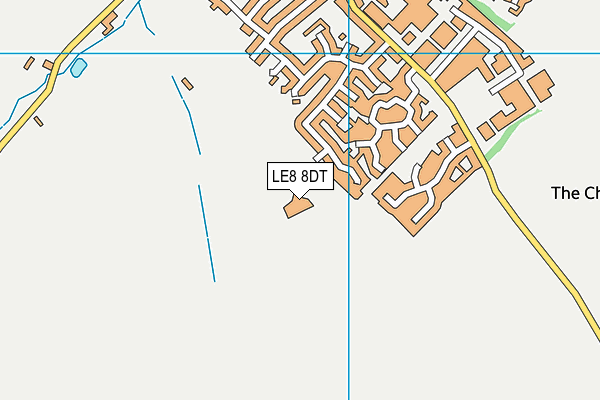 LE8 8DT map - OS VectorMap District (Ordnance Survey)