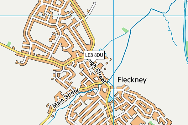 LE8 8DU map - OS VectorMap District (Ordnance Survey)