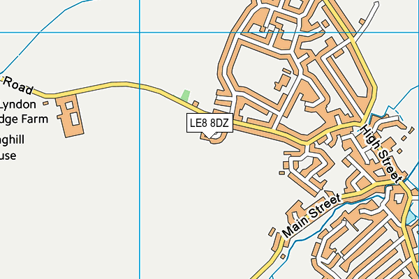 LE8 8DZ map - OS VectorMap District (Ordnance Survey)