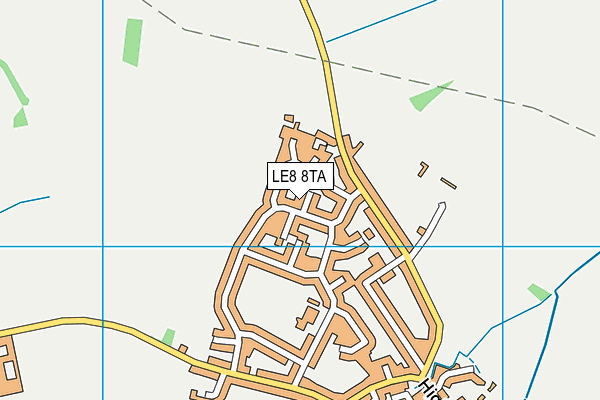 LE8 8TA map - OS VectorMap District (Ordnance Survey)