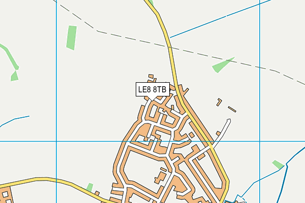 LE8 8TB map - OS VectorMap District (Ordnance Survey)