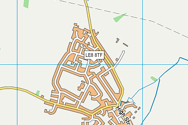 LE8 8TF map - OS VectorMap District (Ordnance Survey)