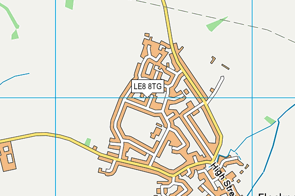 LE8 8TG map - OS VectorMap District (Ordnance Survey)