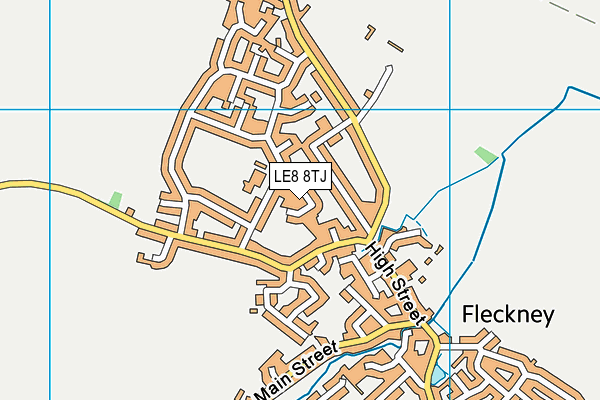 LE8 8TJ map - OS VectorMap District (Ordnance Survey)