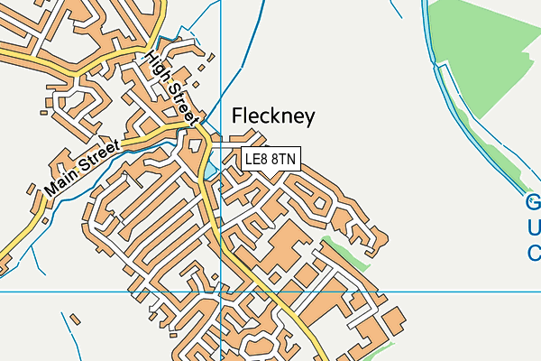 LE8 8TN map - OS VectorMap District (Ordnance Survey)