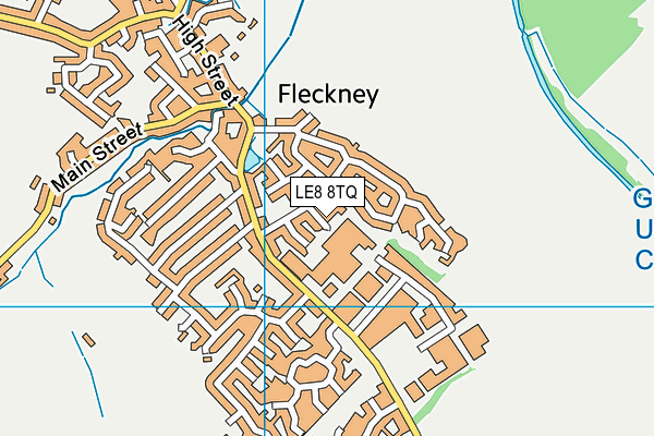 LE8 8TQ map - OS VectorMap District (Ordnance Survey)