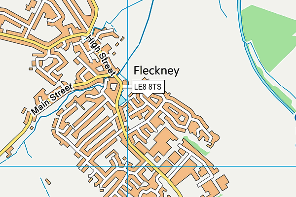 LE8 8TS map - OS VectorMap District (Ordnance Survey)