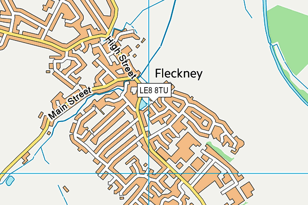 LE8 8TU map - OS VectorMap District (Ordnance Survey)