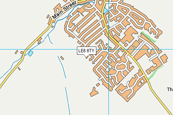 LE8 8TY map - OS VectorMap District (Ordnance Survey)