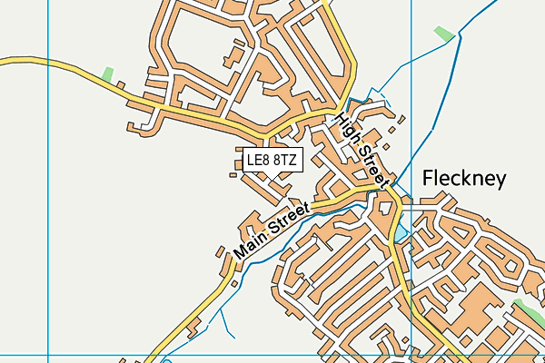 LE8 8TZ map - OS VectorMap District (Ordnance Survey)