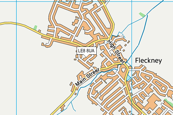 LE8 8UA map - OS VectorMap District (Ordnance Survey)