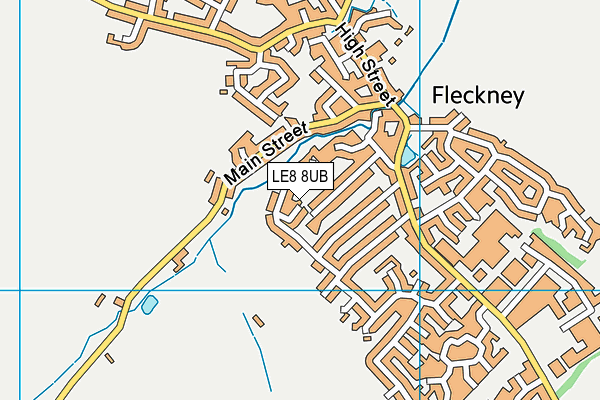 LE8 8UB map - OS VectorMap District (Ordnance Survey)
