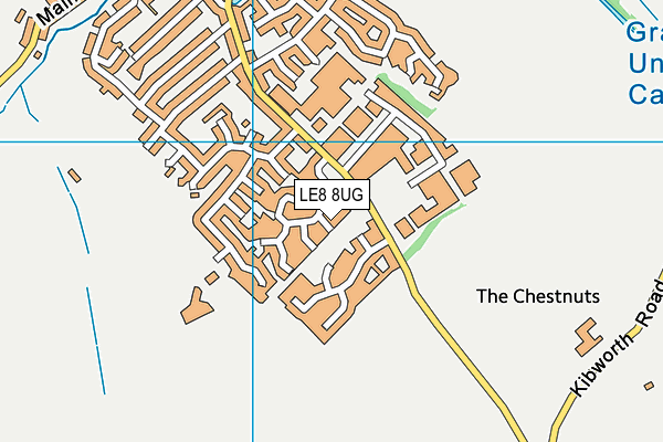LE8 8UG map - OS VectorMap District (Ordnance Survey)