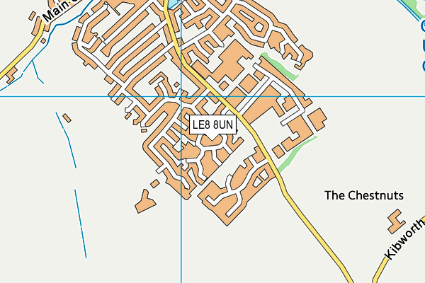 LE8 8UN map - OS VectorMap District (Ordnance Survey)
