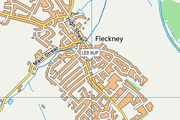 LE8 8UP map - OS VectorMap District (Ordnance Survey)