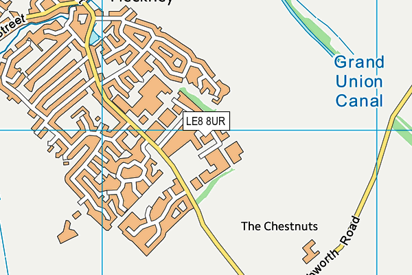 LE8 8UR map - OS VectorMap District (Ordnance Survey)