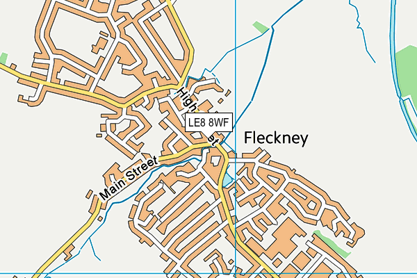 LE8 8WF map - OS VectorMap District (Ordnance Survey)