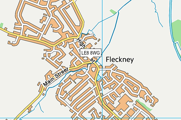 LE8 8WG map - OS VectorMap District (Ordnance Survey)