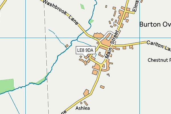 LE8 9DA map - OS VectorMap District (Ordnance Survey)