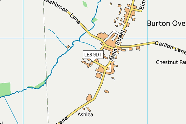 LE8 9DT map - OS VectorMap District (Ordnance Survey)