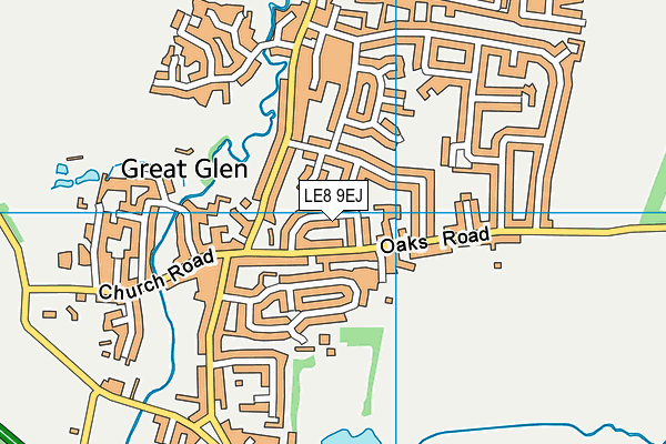 LE8 9EJ map - OS VectorMap District (Ordnance Survey)