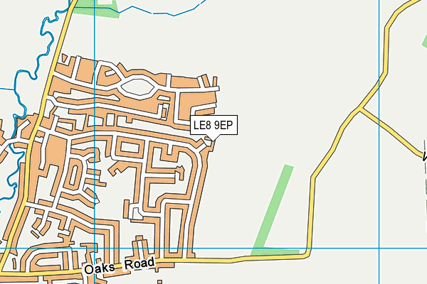 LE8 9EP map - OS VectorMap District (Ordnance Survey)