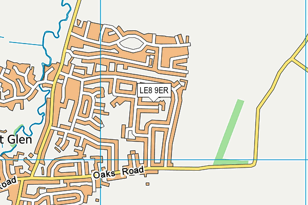 LE8 9ER map - OS VectorMap District (Ordnance Survey)
